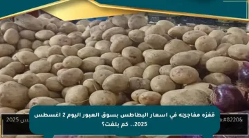 قفزة مفاجئة في أسعار البطاطس بسوق العبور اليوم 2 أغسطس 2025.. كم بلغت؟